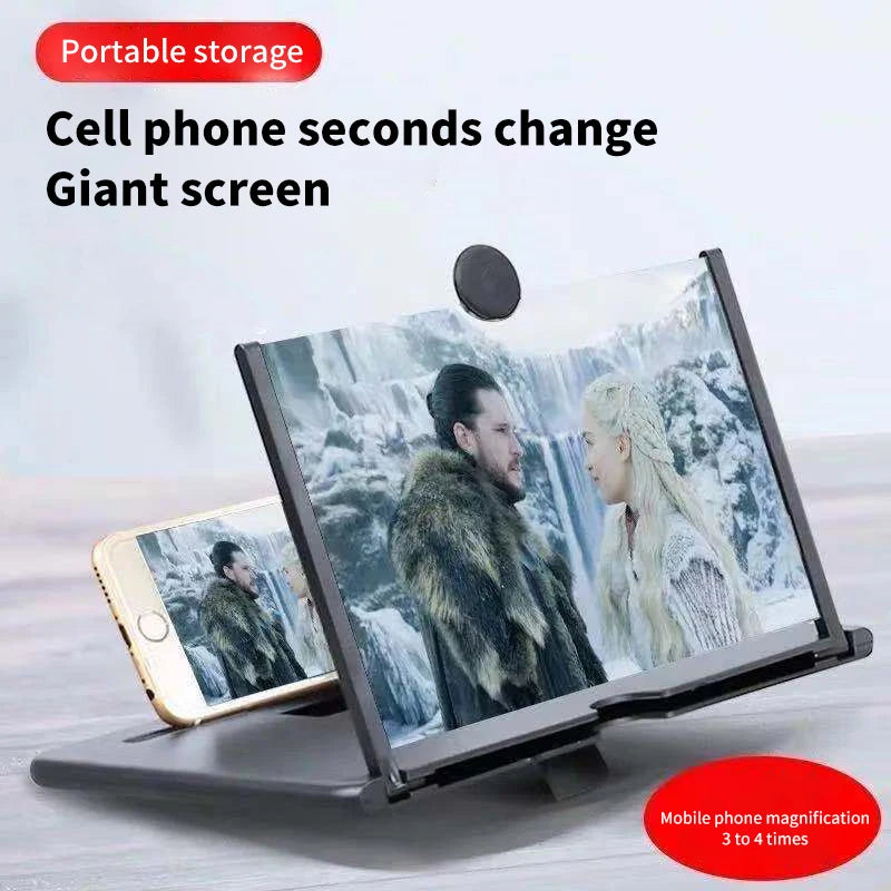 10-Inch HD 3D Screen Magnifier - Foldable Smartphone Amplifier for Movie Watching