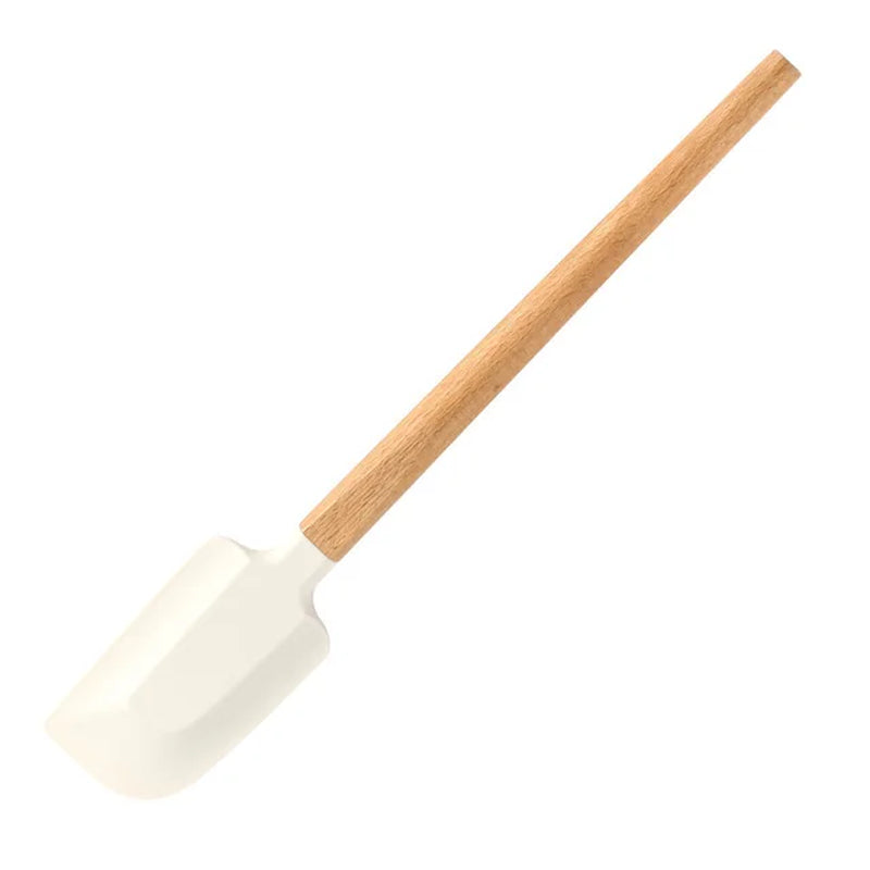  Wood Handle White Silicone Cream Spatula Non-Stick Pastry Blenders