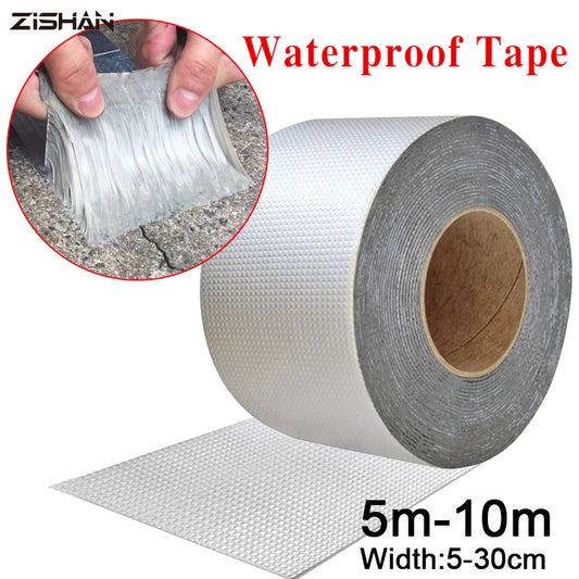 Thickened Butyl Waterproof Tape - Aluminum Foil, High-Temperature Resistant, Ideal for Pool, Roof, and Wall Repairs