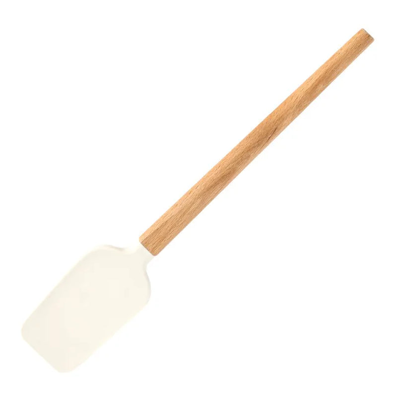  Wood Handle White Silicone Cream Spatula Non-Stick Pastry Blenders