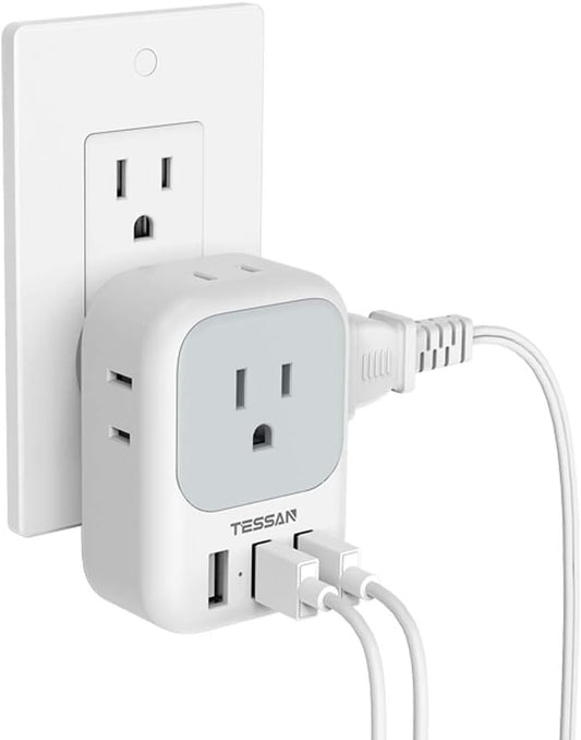 USB Charger Block and Multi Plug Outlet Extender