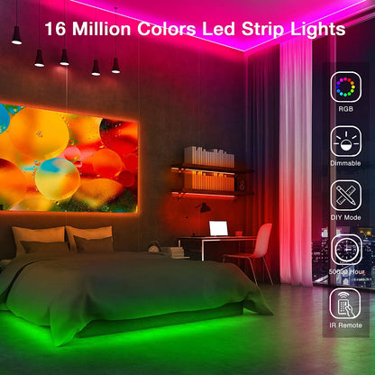 Elevate Your Space with 65.6 FT LED Strip Lights: Color-Changing Magic!