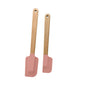  Wood Handle White Silicone Cream Spatula Non-Stick Pastry Blenders